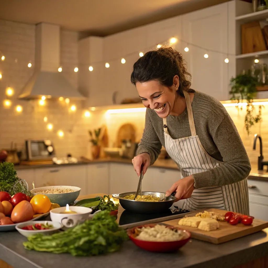 Customer enjoying cooking session